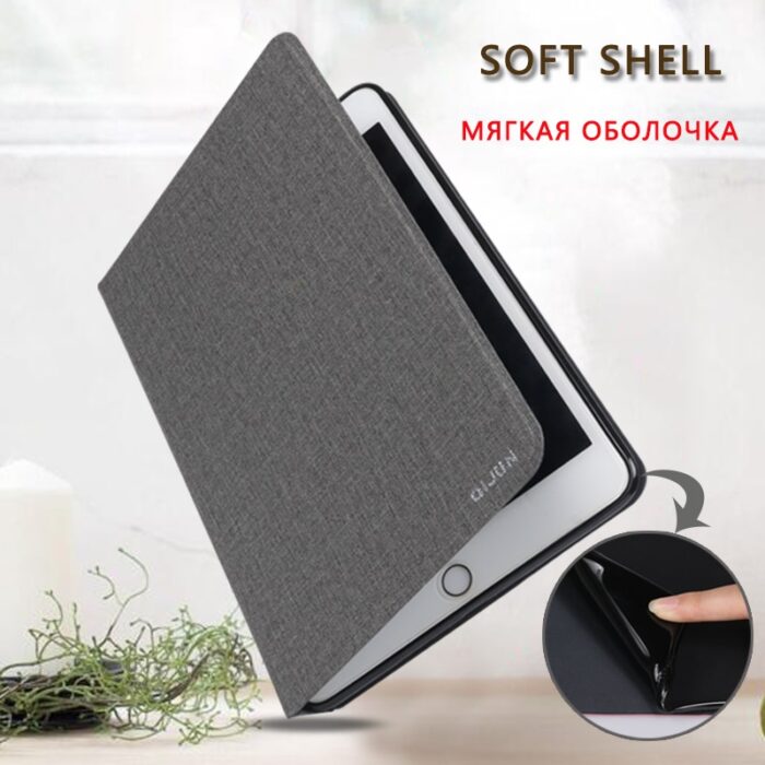 A tablet case with a soft shell on it