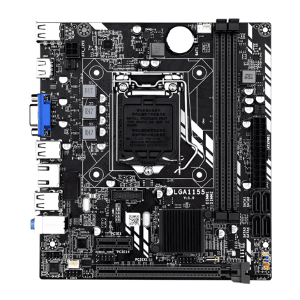 A computer motherboard with the same type of hardware as it is.